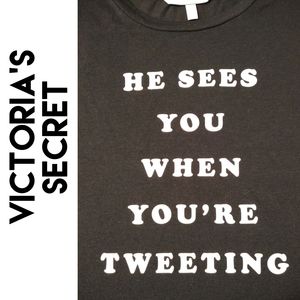 Victoria's Secret Black Muscle Tank Top M Twitter